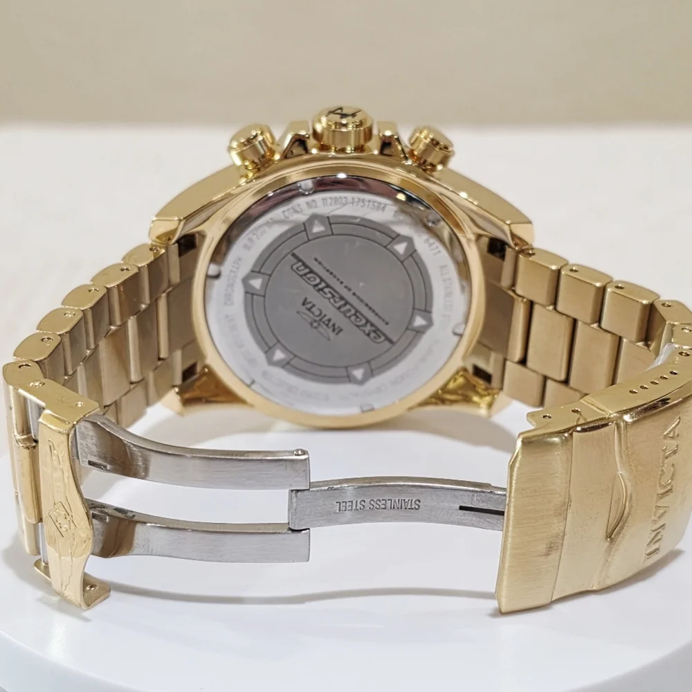Invicta Reserve Excursion Chronograph Gold Men's Watch #6471 Luxury MSRP $1595